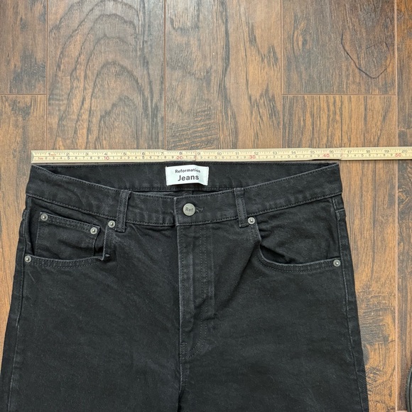 Reformation Size 31 Black Straight Leg High Rise Jeans - Picture 5 of 7